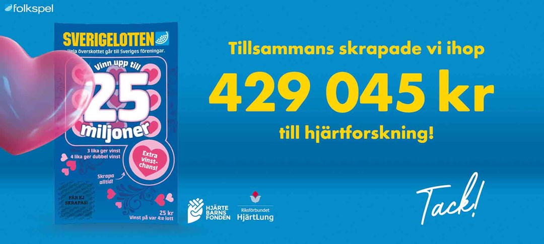 429 045 kronor till hjärtforskning!