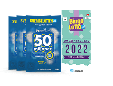 Sverigelott tillsammans med Bingolott från Folkspel i prenumerationspaketet Kombopaketet